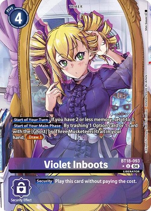 Violet Inboots [BT18-093] (Alternate Art) [Release Special Booster 2.0] | Anubis Games and Hobby