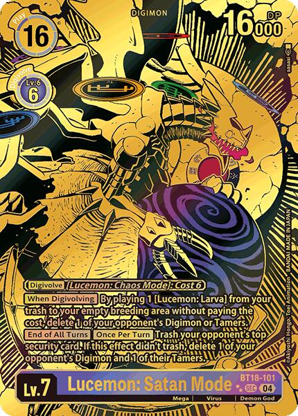 Lucemon: Satan Mode [BT18-101] (Textured) [Release Special Booster Ver.2.0] | Anubis Games and Hobby