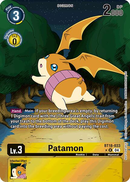 Patamon [BT18-033] (Release Special Booster 2.0: Box Promotion Pack) [Release Special Booster 2.0] | Anubis Games and Hobby