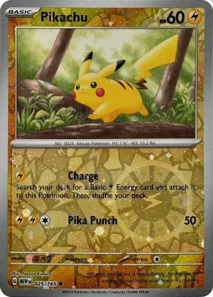 Pikachu (025/165) (Cosmos Holo) (Costco Exclusive) [Miscellaneous Cards] | Anubis Games and Hobby