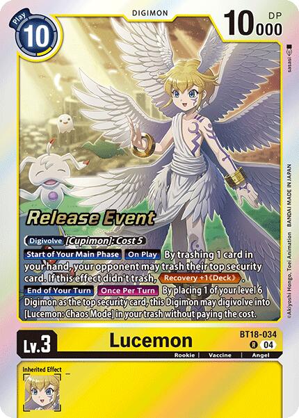 Lucemon [BT18-034] [Release Special Booster Ver.2.0 Promos] | Anubis Games and Hobby