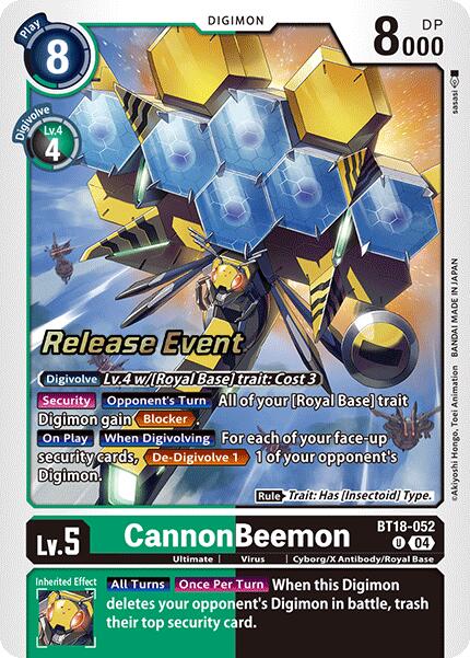 CannonBeemon [BT18-052] [Release Special Booster Ver.2.0 Promos] | Anubis Games and Hobby