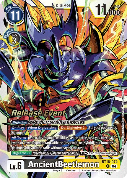 AncientBeetlemon [BT18-072] [Release Special Booster 2.0 Pre-Release Cards] | Anubis Games and Hobby