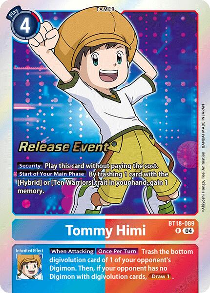 Tommy Himi [BT18-089] [Release Special Booster Ver.2.0 Promos] | Anubis Games and Hobby