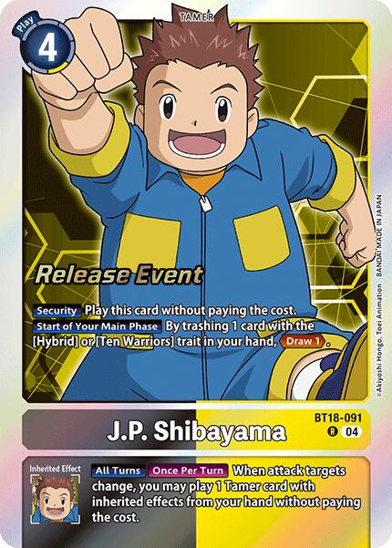 J.P. Shibayama [BT18-091] [Release Special Booster Ver.2.0 Promos] | Anubis Games and Hobby