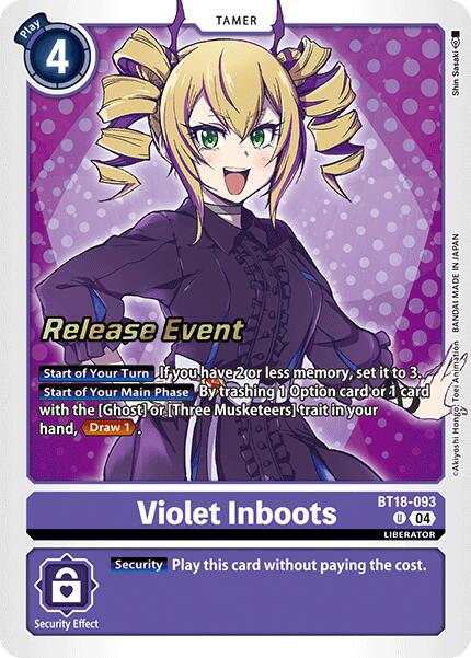 Violet Inboots [BT18-093] [Release Special Booster Ver.2.0 Promos] | Anubis Games and Hobby