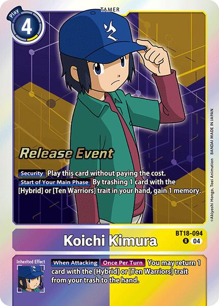 Koichi Kimura [BT18-094] [Release Special Booster Ver.2.0 Promos] | Anubis Games and Hobby