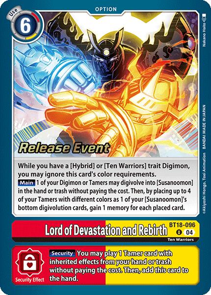 Lord of Devastation and Rebirth [BT18-096] [Release Special Booster Ver.2.0 Pre-Release Cards] | Anubis Games and Hobby