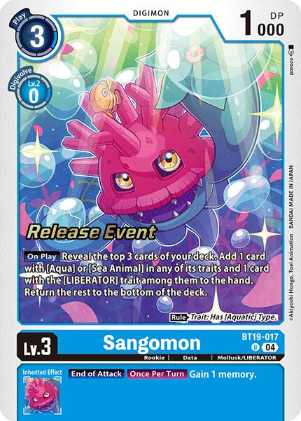 Sangomon [BT19-017] [Release Special Booster Ver.2.0 Promos] | Anubis Games and Hobby