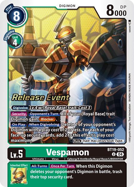 Vespamon [BT19-052] [Release Special Booster Ver.2.0 Promos] | Anubis Games and Hobby