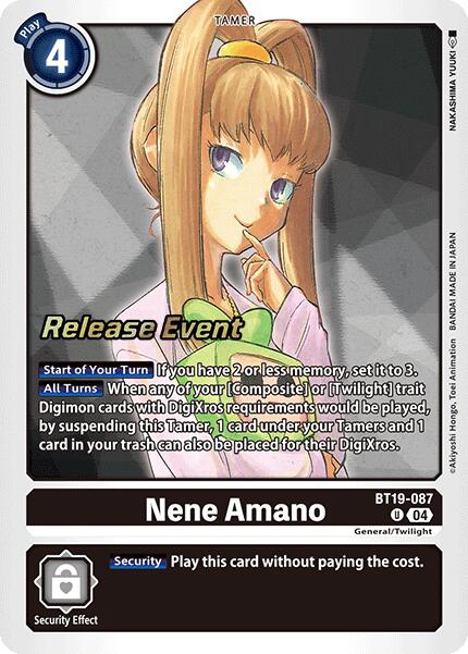 Nene Amano [BT19-087] [Release Special Booster Ver.2.0 Promos] | Anubis Games and Hobby