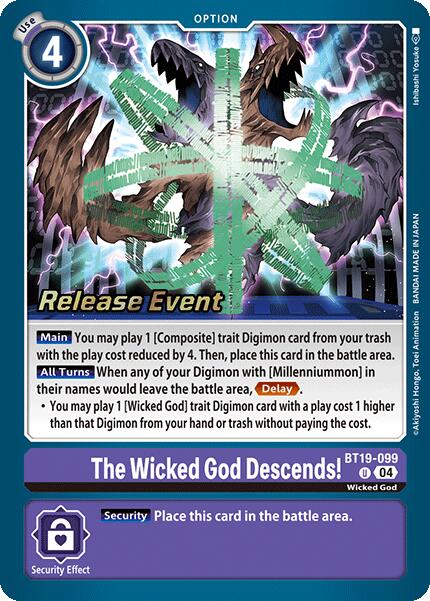 The Wicked God Descends! [BT19-099] [Release Special Booster Ver.2.0 Promos] | Anubis Games and Hobby