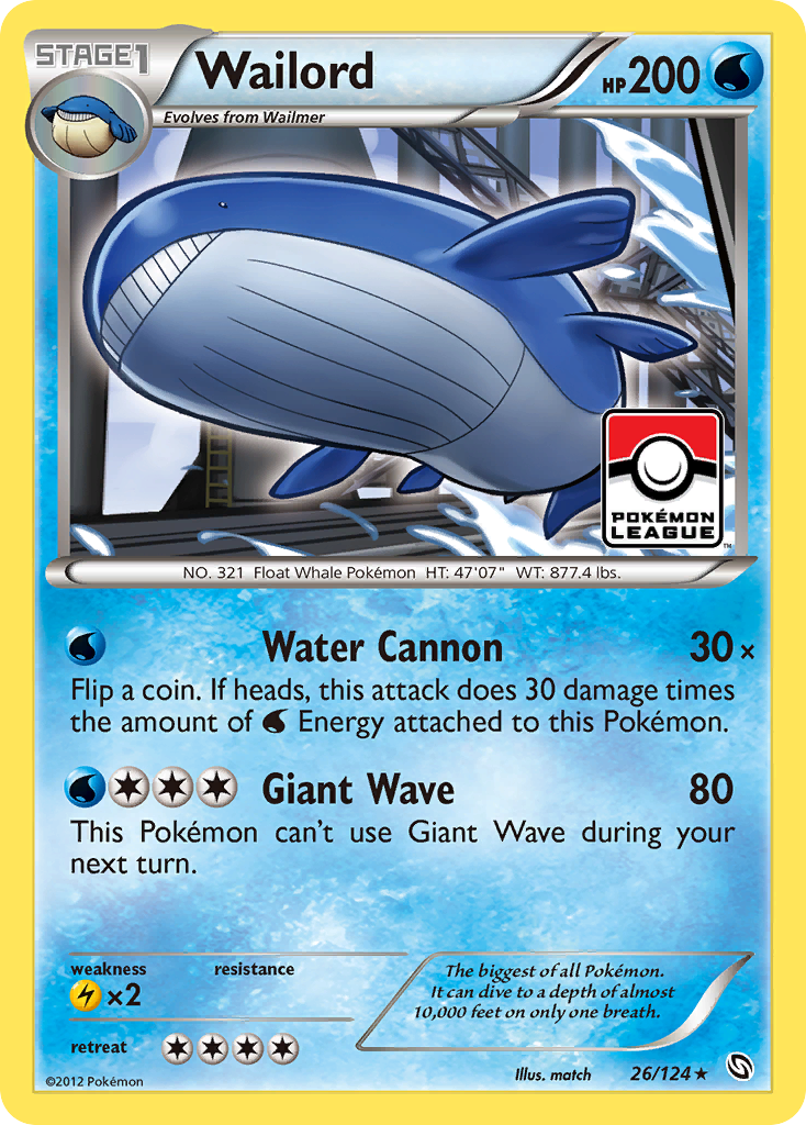 Wailord (26/124) [Black & White: Dragons Exalted] | Anubis Games and Hobby