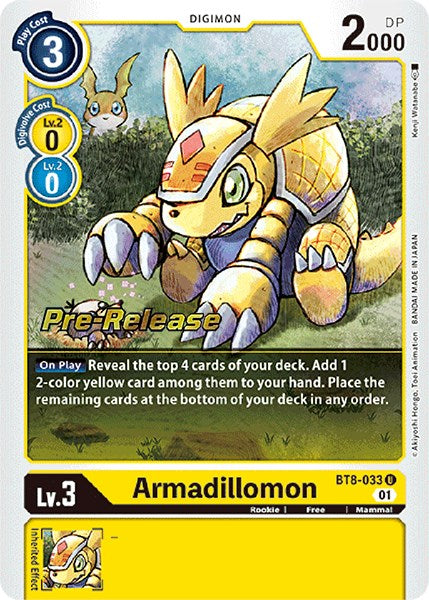 Armadillomon [BT8-033] [New Awakening Pre-Release Cards] | Anubis Games and Hobby