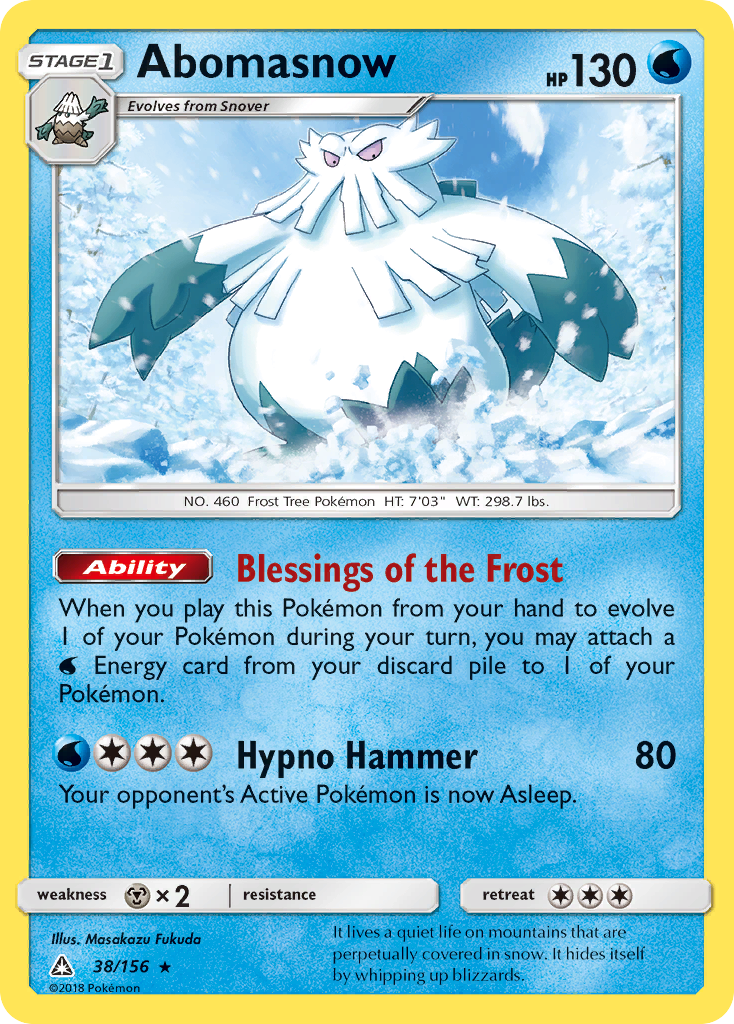 Abomasnow (38/156) [Sun & Moon: Ultra Prism] | Anubis Games and Hobby