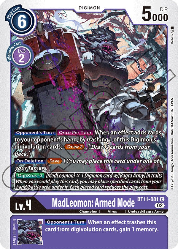 MadLeomon: Armed Mode [BT11-081] [Dimensional Phase] | Anubis Games and Hobby