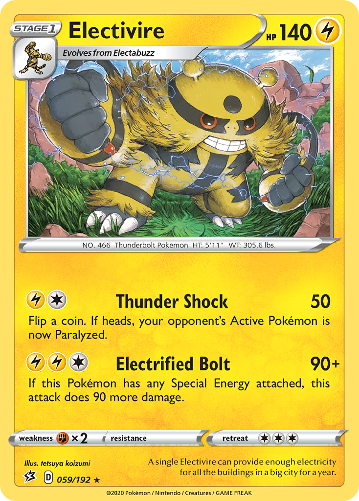 Electivire (059/192) [Sword & Shield: Rebel Clash] | Anubis Games and Hobby