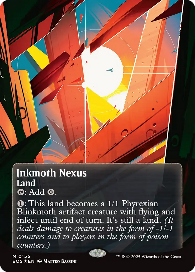 Inkmoth Nexus (0155) (Borderless) (Galaxy Foil) [Edge of Eternities: Stellar Sights] | Anubis Games and Hobby
