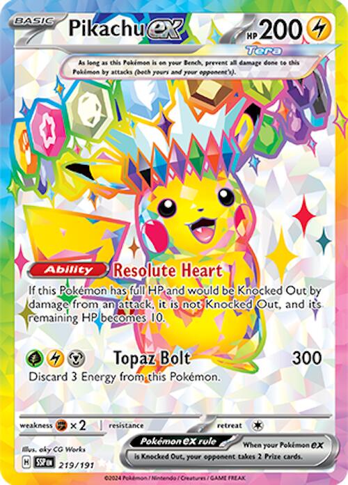 Pikachu ex (219/191) [Scarlet & Violet: Surging Sparks] | Anubis Games and Hobby