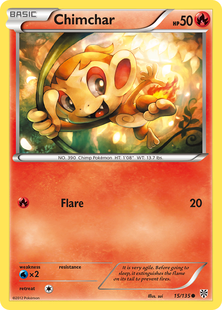 Chimchar (15/135) [Black & White: Plasma Storm] | Anubis Games and Hobby