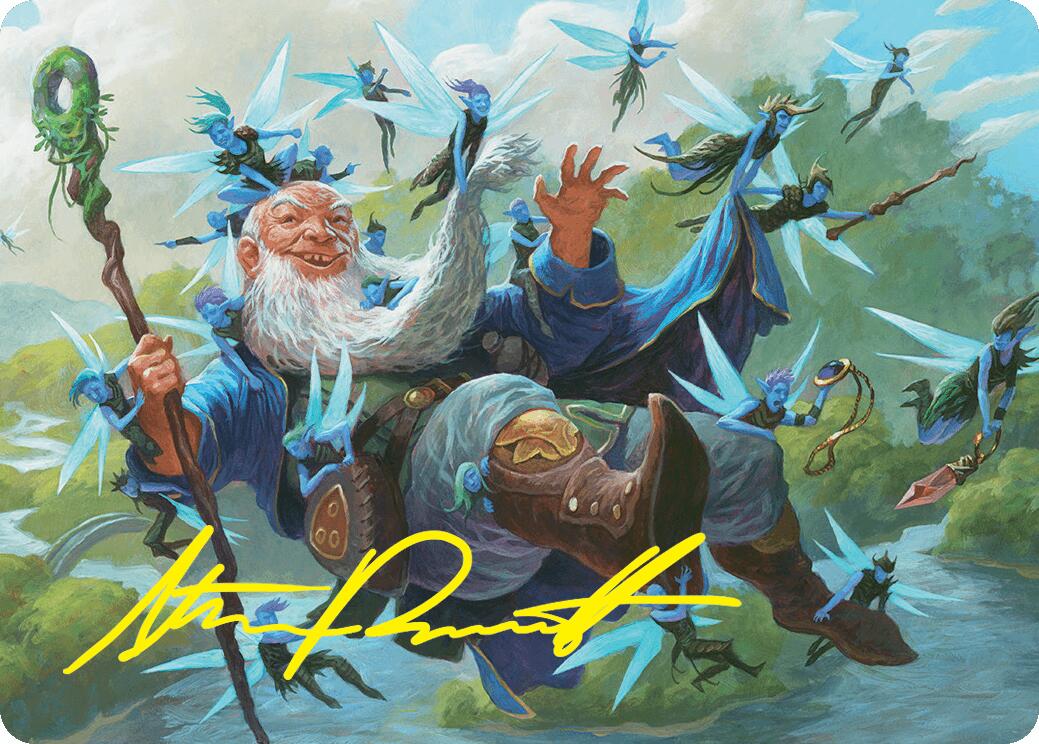 Mischievous Mystic Art Card (7/54) (Gold-Stamped Signature) [Foundations Art Series] | Anubis Games and Hobby