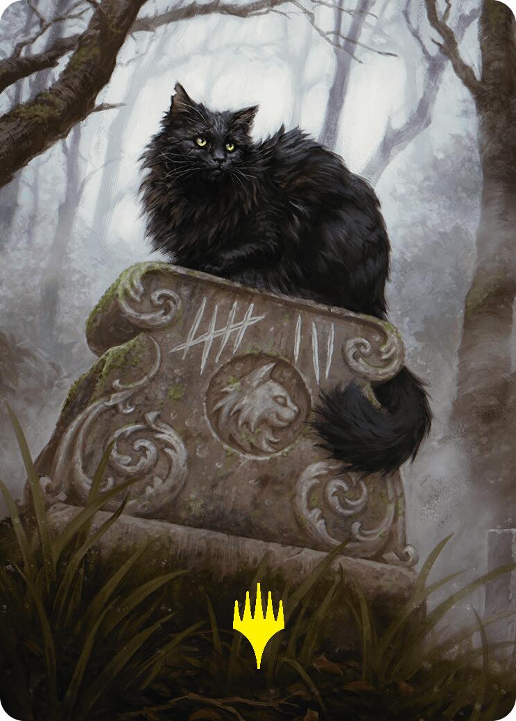 Nine-Lives Familiar 2 Art Card (36/54) (Gold-Stamped Planeswalker Symbol) [Foundations Art Series] | Anubis Games and Hobby