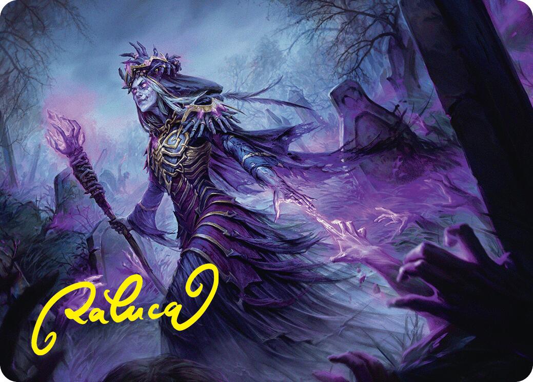 Zul Ashur, Lich Lord Art Card (10/54) (Gold-Stamped Signature) [Foundations Art Series] | Anubis Games and Hobby