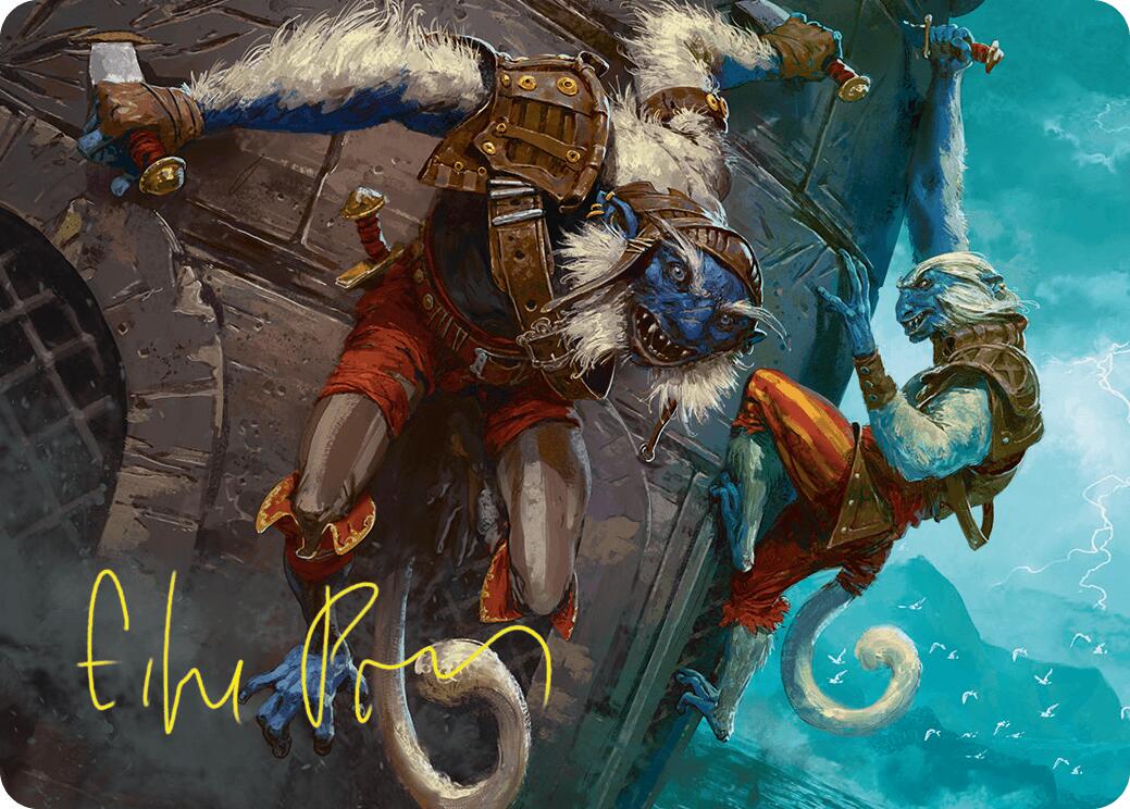 Goblin Boarders Art Card (11/54) (Gold-Stamped Signature) [Foundations Art Series] | Anubis Games and Hobby