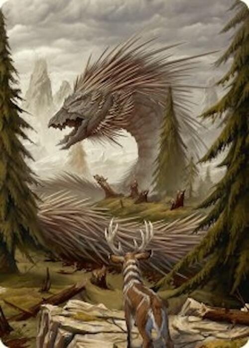 Quilled Greatwurm Art Card (44/54) [Foundations Art Series] | Anubis Games and Hobby