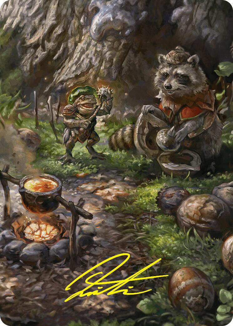 Sylvan Scavenging Art Card (46/54) (Gold-Stamped Signature) [Foundations Art Series] | Anubis Games and Hobby