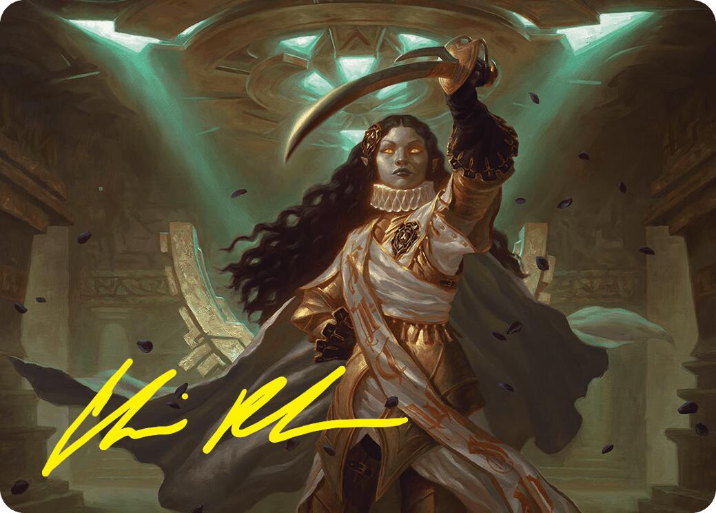 Elenda, Saint of Dusk Art Card (15/54) (Gold-Stamped Signature) [Foundations Art Series] | Anubis Games and Hobby