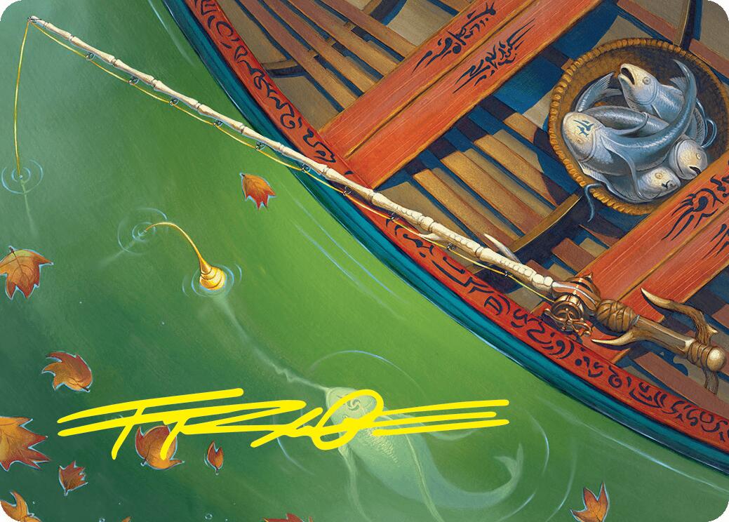 Fishing Pole Art Card (18/54) (Gold-Stamped Signature) [Foundations Art Series] | Anubis Games and Hobby