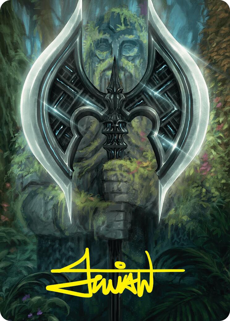 Leyline Axe Art Card (49/54) (Gold-Stamped Signature) [Foundations Art Series] | Anubis Games and Hobby