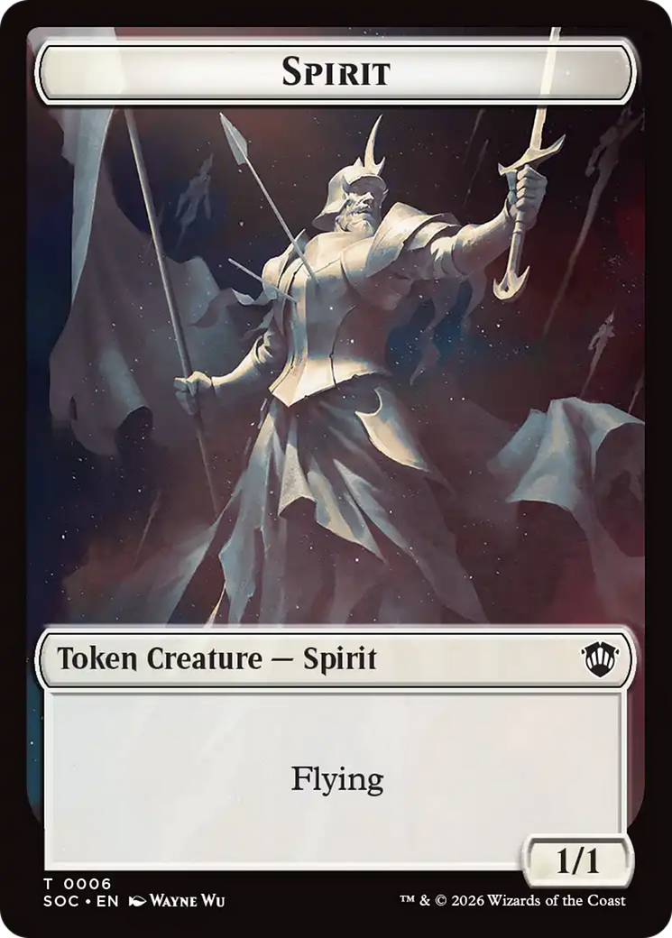 Spirit (0006) // Illusion Double-Sided Token [Secrets of Strixhaven Commander Tokens] | Anubis Games and Hobby
