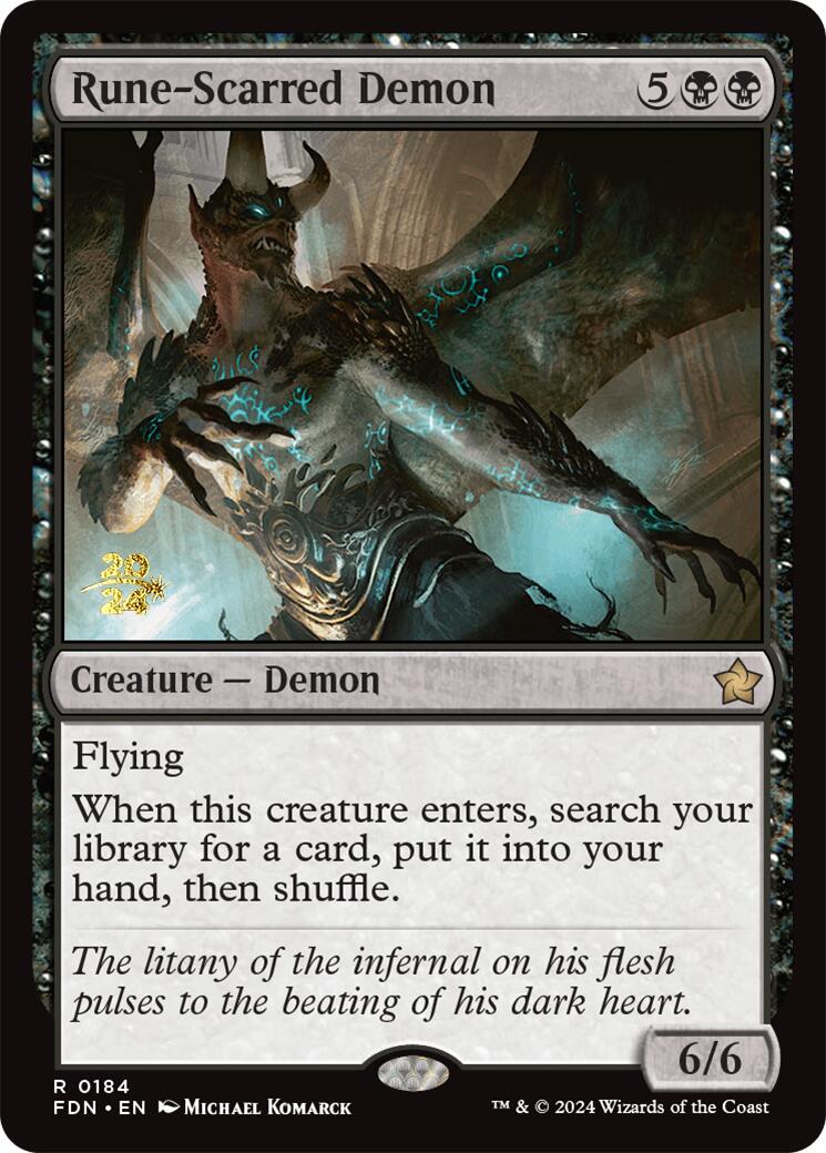 Rune-Scarred Demon [Foundations Prerelease Promos] | Anubis Games and Hobby