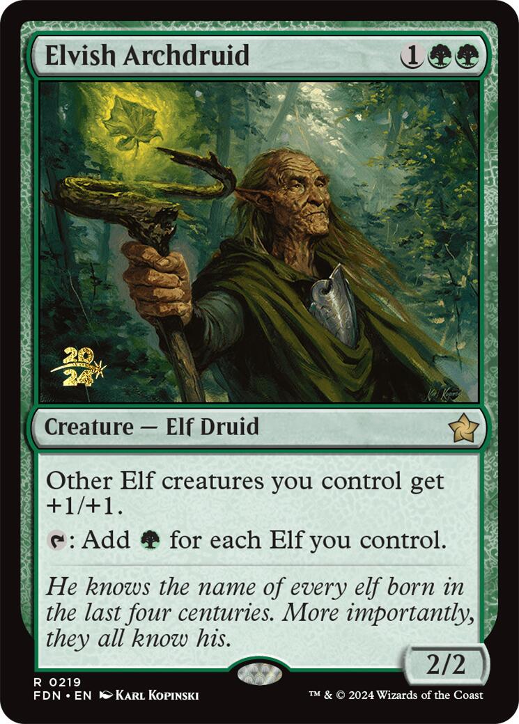 Elvish Archdruid [Foundations Prerelease Promos] | Anubis Games and Hobby