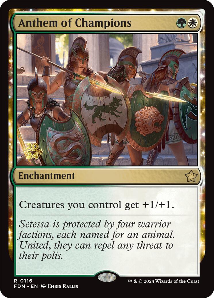 Anthem of Champions [Foundations Prerelease Promos] | Anubis Games and Hobby