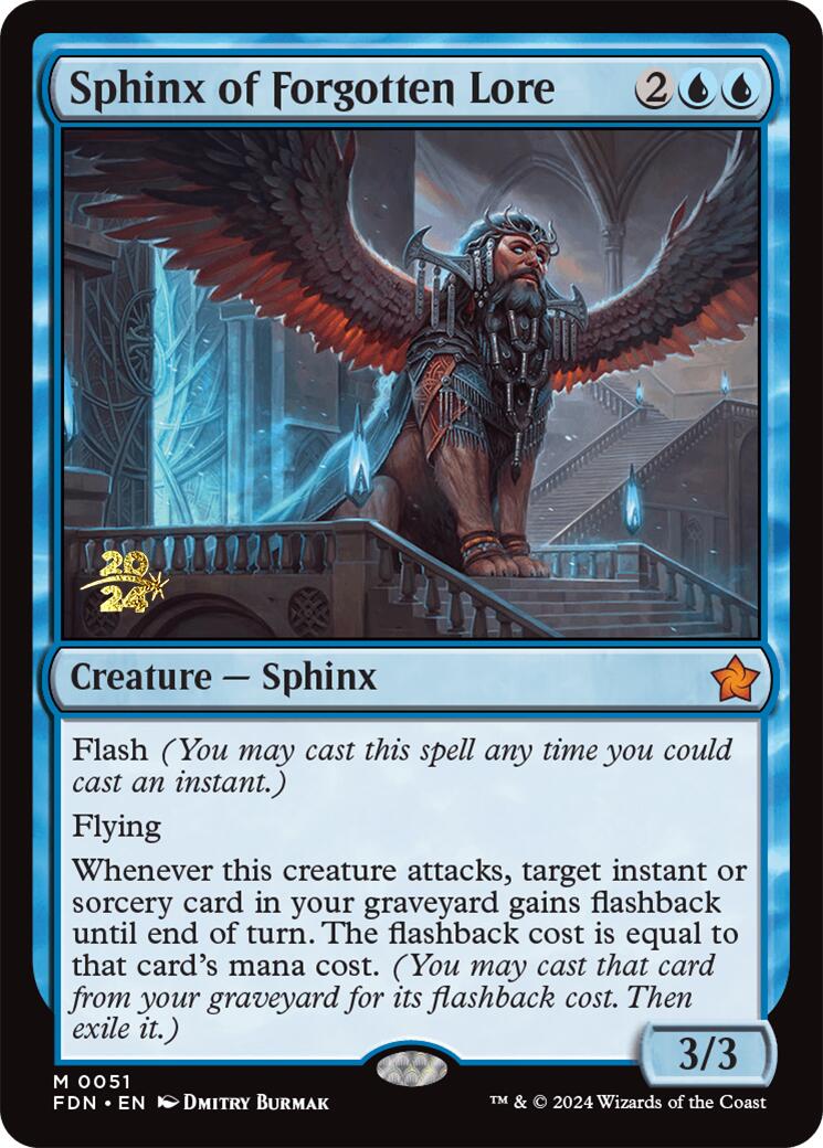 Sphinx of Forgotten Lore [Foundations Prerelease Promos] | Anubis Games and Hobby