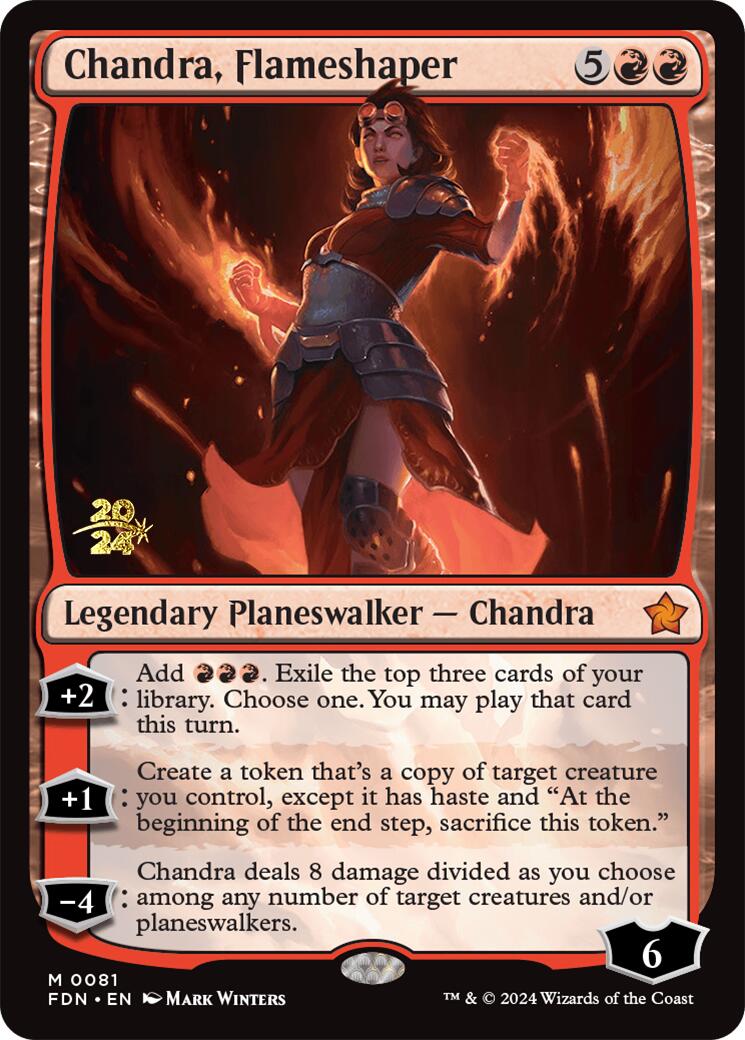 Chandra, Flameshaper [Foundations Prerelease Promos] | Anubis Games and Hobby