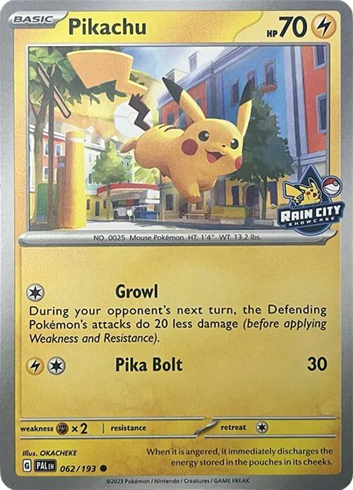 Pikachu (062/193) (Rain City Showcase) [Miscellaneous Cards] | Anubis Games and Hobby