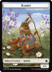 Rabbit // Soldier Double-Sided Token [Foundations Tokens] | Anubis Games and Hobby