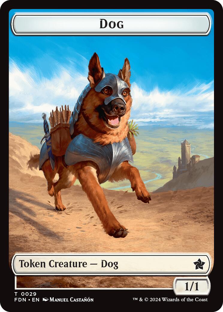 Dog // Beast (0033) Double-Sided Token [Foundations Tokens] | Anubis Games and Hobby