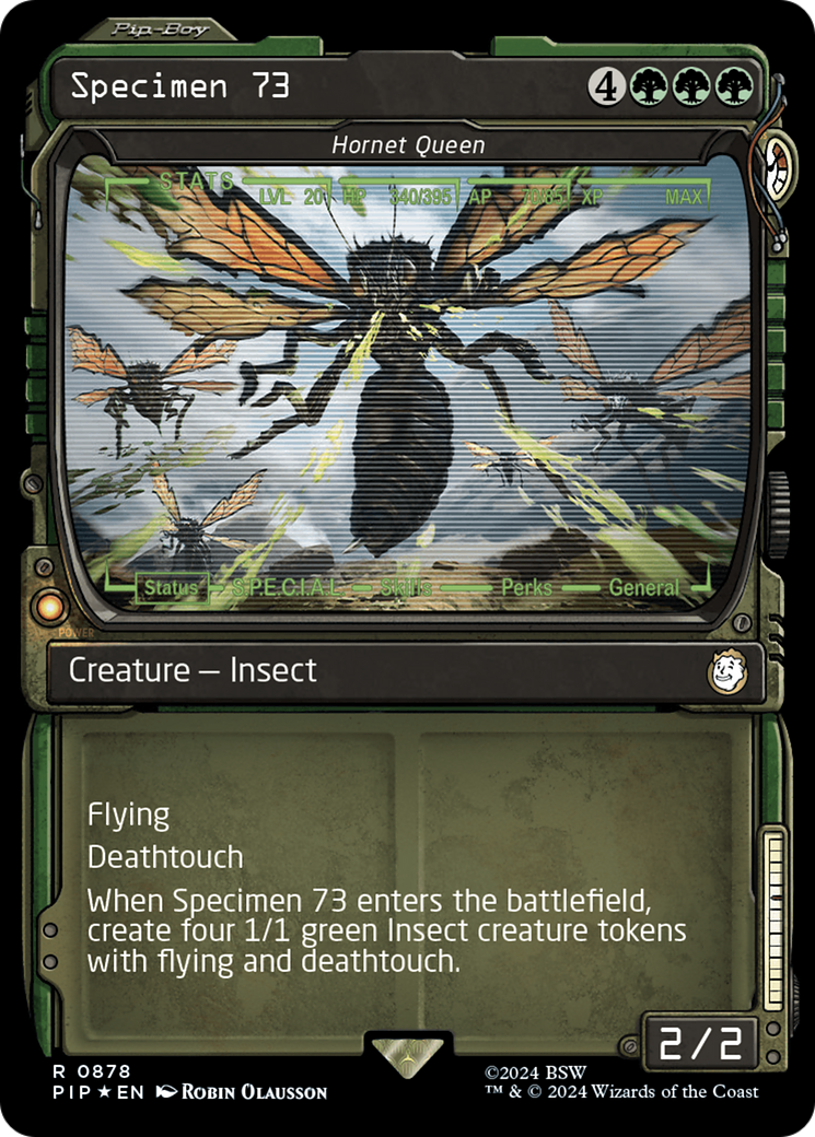 Specimen 73 - Hornet Queen (Showcase) (Surge Foil) [Fallout] | Anubis Games and Hobby