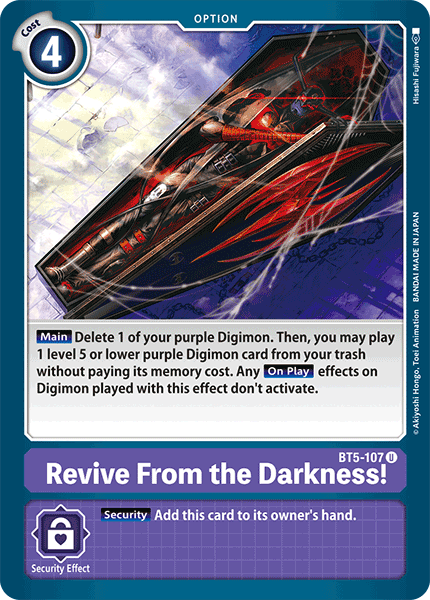 Revive From the Darkness! [BT5-107] [Battle of Omni] | Anubis Games and Hobby