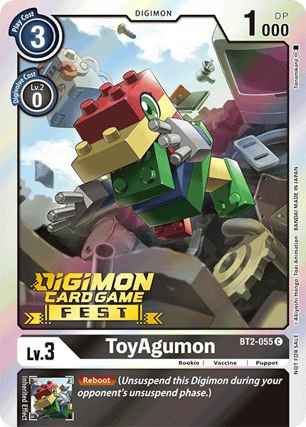 ToyAgumon [BT2-055] (Digimon Card Game Fest 2022) [Release Special Booster Promos] | Anubis Games and Hobby