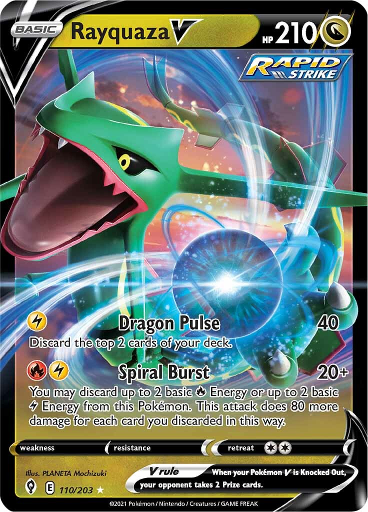 Rayquaza V (110/203) [Sword & Shield: Evolving Skies] | Anubis Games and Hobby