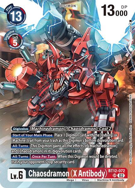 Chaosdramon [BT12-072] (X Antibody) (Alternate Art) [Special Limited Set] | Anubis Games and Hobby