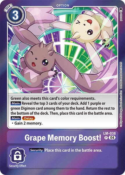 Grape Memory Boost! [LM-038] [Special Limited Set] | Anubis Games and Hobby