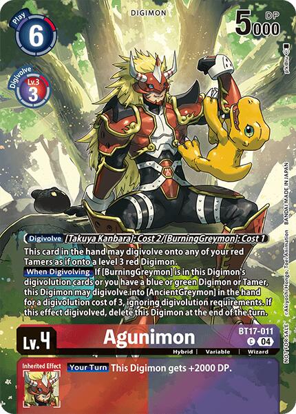 Agunimon [BT17-011] (Legend Pack 2024 Box Topper) [Chain of Liberation] | Anubis Games and Hobby