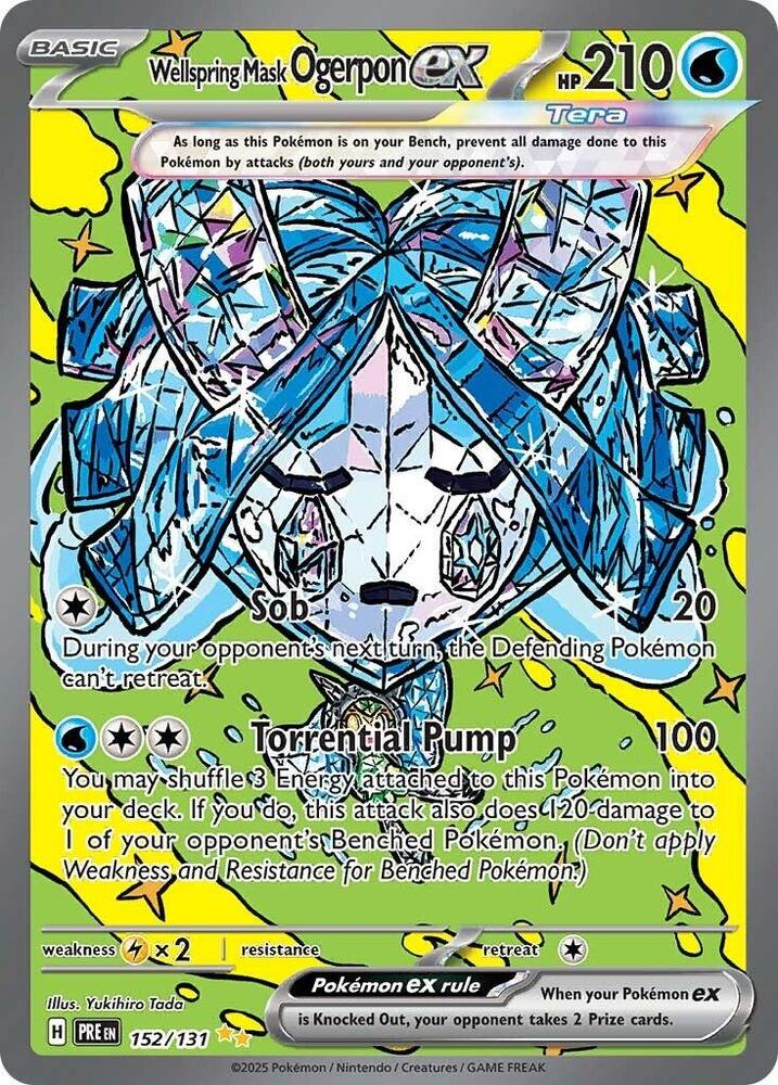 Wellspring Mask Ogerpon ex (152/131) [Scarlet & Violet: Prismatic Evolutions] | Anubis Games and Hobby